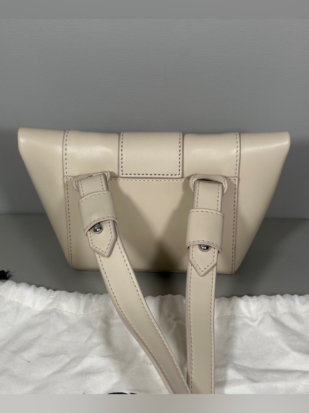 Banana Republic Factory Leather Mini Tab Crossbody Euc Bag View 3